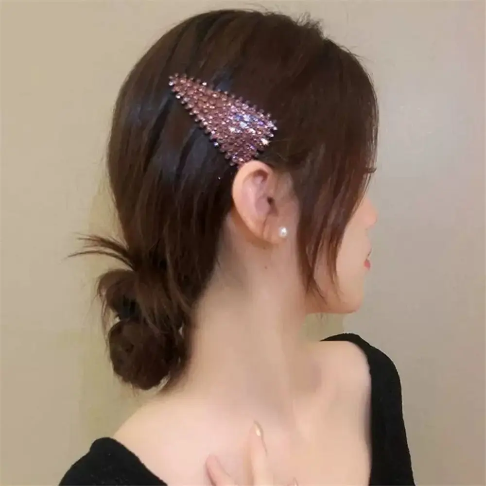 

Fashion Zircon Rhinestone BB Clip Diamond Headwear Triangle Hair Clip Small Hair Clip Geometric Hairpin Female
