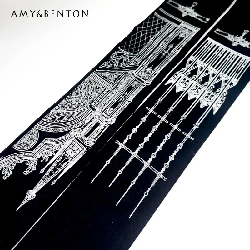 Subculture Lolita Printed Silver Foil Goth Socks Pantyhose 120d Velvet Lolita Dark Girl Punk Style Printed Sexy Pantyhose Stock