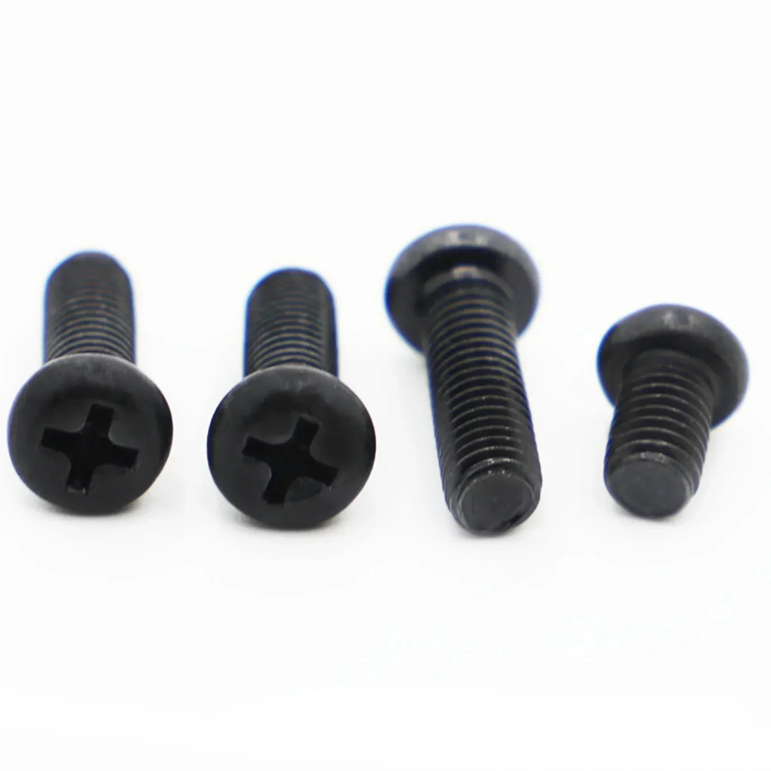 Black Steel Cross GB818 Recessed Phillips Pan Head Screws Bolts M1.2 M1.4 M1.7 M2 M2.5 M3 M4