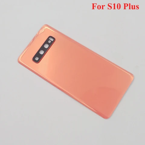 Задняя стеклянная крышка для Samsung S10 S10 + Крышка батарейного отсека Задняя дверь Корпус Сменный чехол для Galaxy S10 SM-G973F S10 Plus SM-G975F
