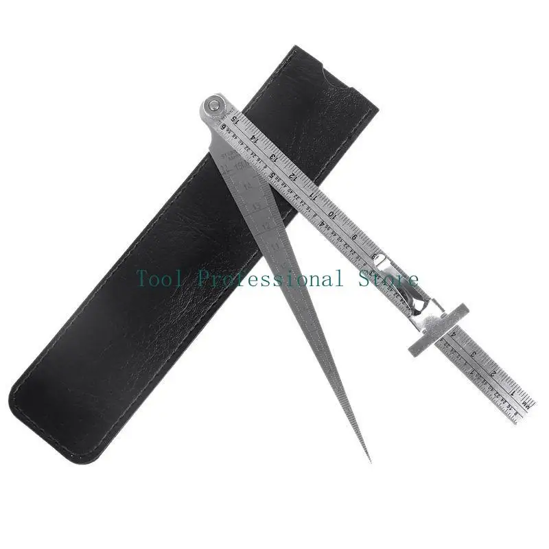 57QF 간단하고 합리적인 스테인레스 스틸 용접 테이퍼 게이지 필러 게이지 구멍 검사 테스트 눈금자