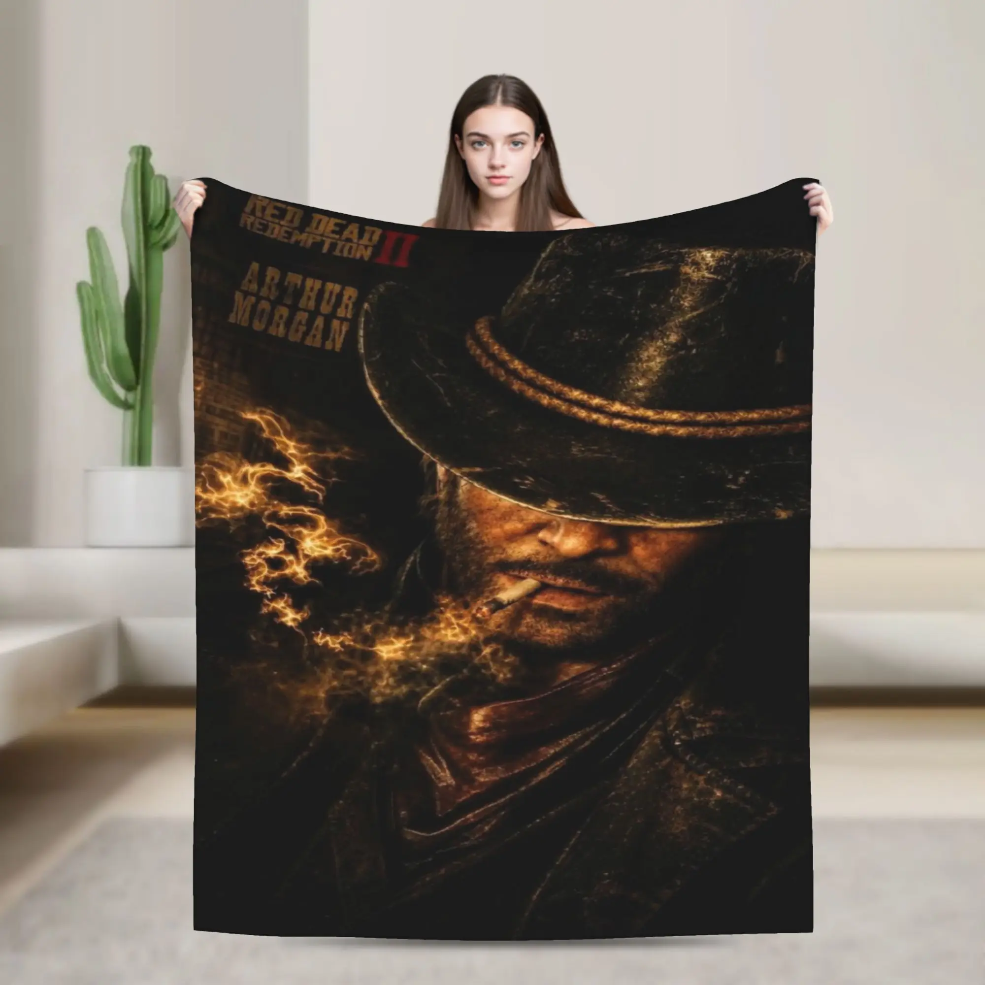 Arthurs Morgans Blanket Lightweight Thin Flannel Relax Gift  Throw Blankets Bedspread