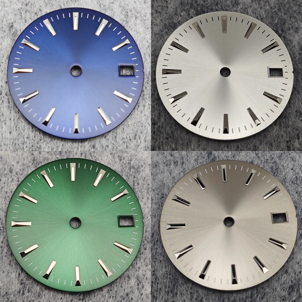 28.5mm Watch Dial Stripes Sunburst Watch Face Modified Simple Watch Accessories for NH35/ NH36 / 7S Movement