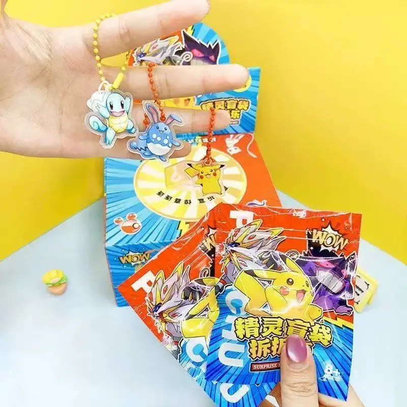 32pcs Pokemon Blind Bag Mystery Box Anime Pocket Monsters Merchandise Surprise Toy Random Figures Keychain Gift view 4
