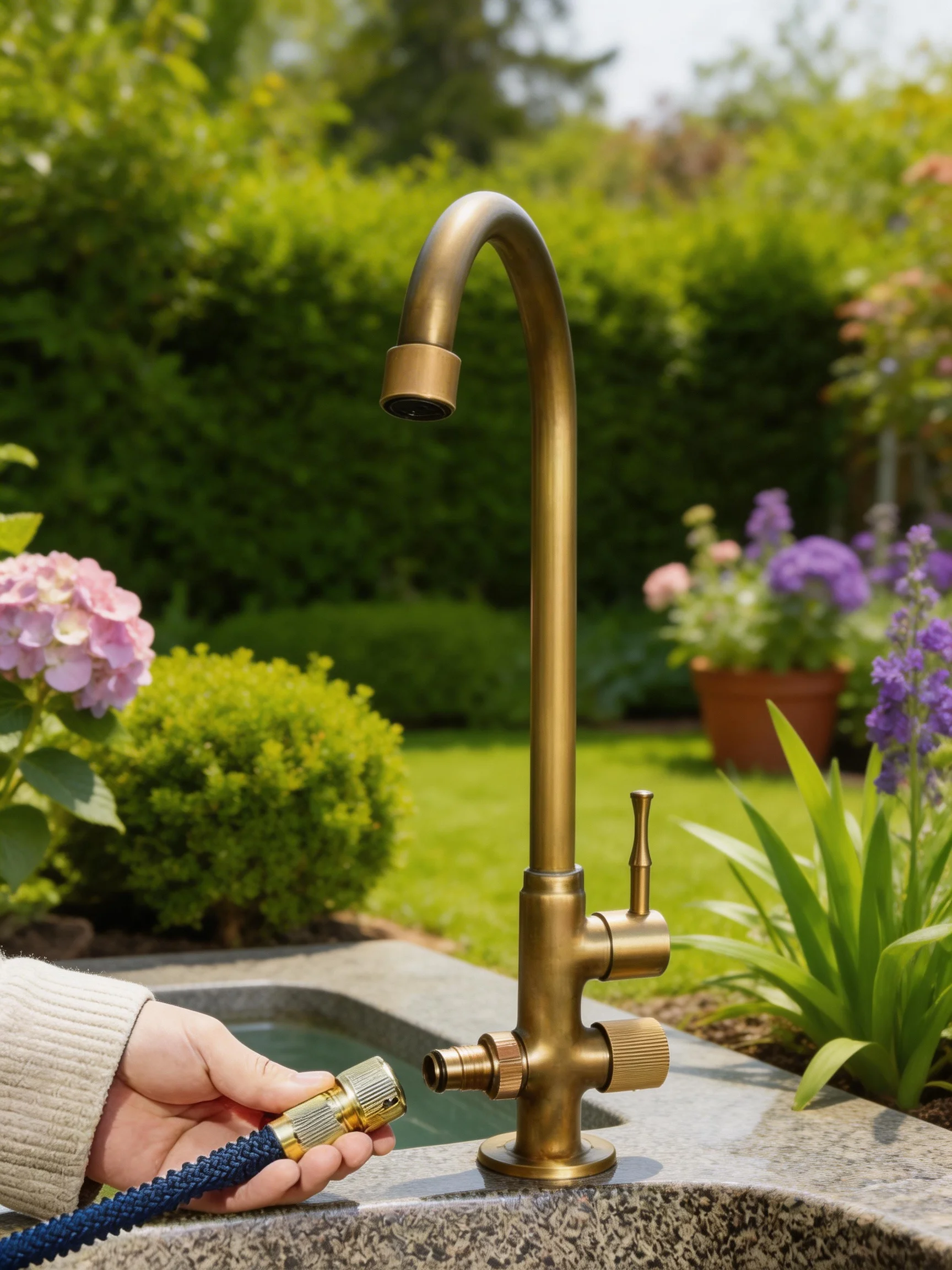 

Outdoor courtyard copper single cold water faucet