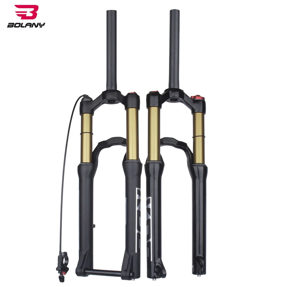 Bolany-Bicycle Front Fork with Barrel Shaft, Air Resilience Suspension, Rear Corolla Structure Design, MTB, 20 in, 24 in