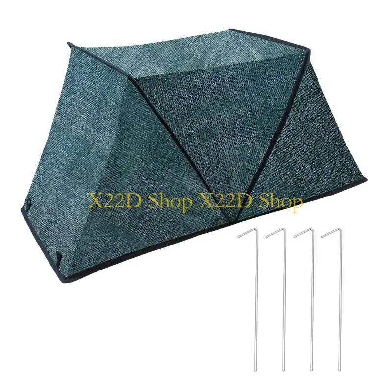X22D Foldable Plant Protective Net Raised Bed with Ground Stakes Garden Row Cover