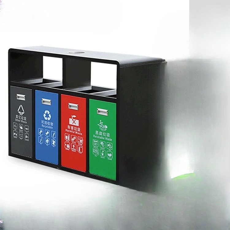 Outdoor trash can Outdoor trash can Dry and wet sanitation Stainless steel peel box