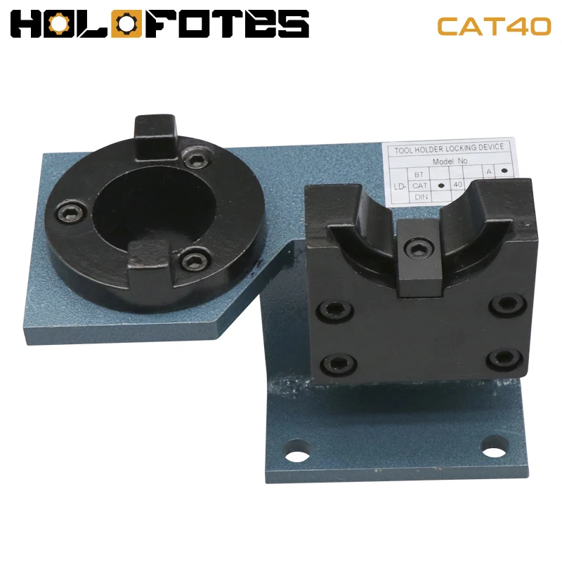 CAT40 Tool Holder Tightening Fixture Cast Iron Aluminum Seat Tool Holder Locking Device Collet Chuck Fixtures CNC Mill Machine