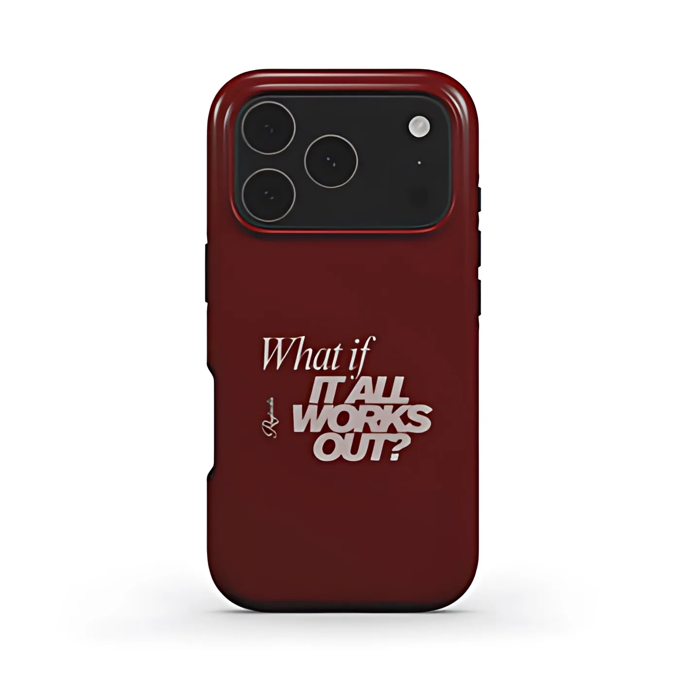 Wine Red Text Print Phone Case for Samsung Galaxy S20 S23 S24 S25 S26 FE Plus Ultra Edge 4G 5G Luxury Double-layer Back Cover
