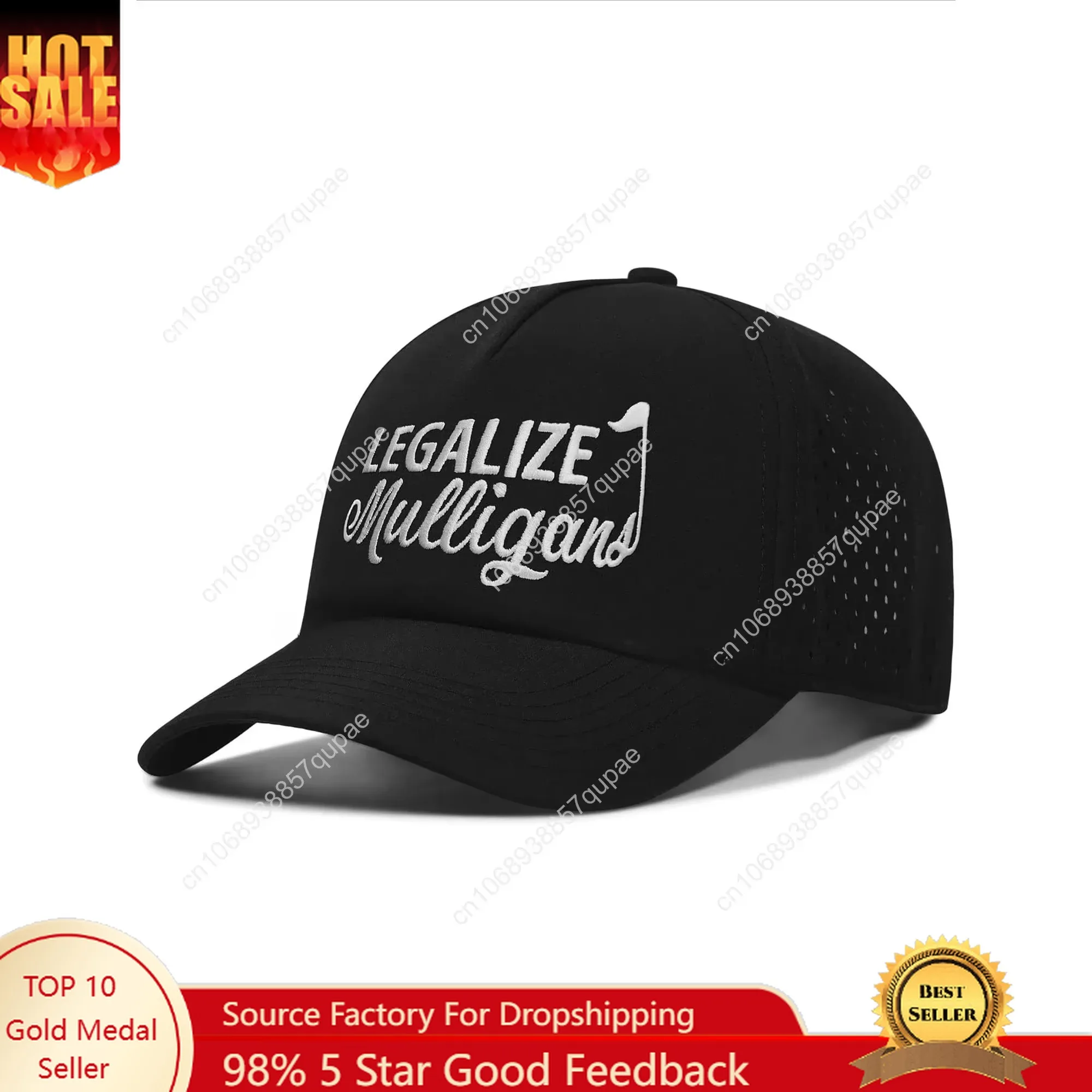 

Funny Golf Hats Funny Golf Gifts for Men,Golf Rope Hat for Men,Legalize Mulligans - Black/White