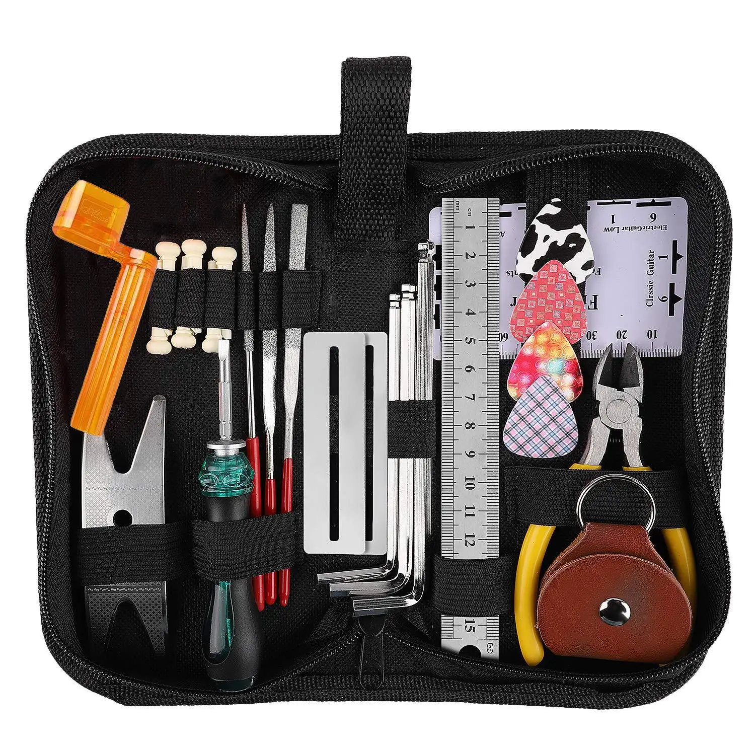 Guitar Repairing Tool Kit Electric Acoustic Guitar Ukulele Repairing Maintenance Cleaning Tool Accessories Kit