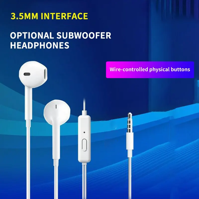 A2 in Ear Headset for Huawei Apple Xiaomi Mobile Phone 3.5 Interface Wired Headset