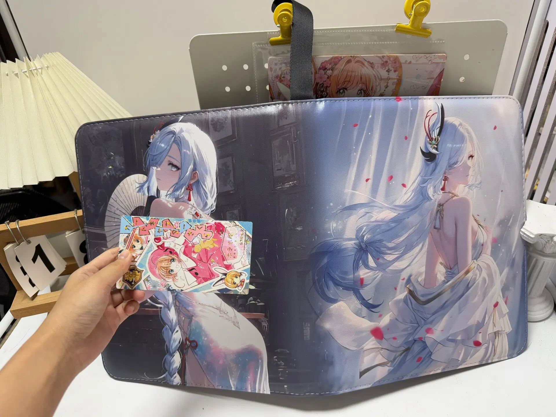 New Genshin Impactr Card Album Card Holder Anime Album Classic Portable Waterproof Kids PU Card Book 200pcs/450pcs