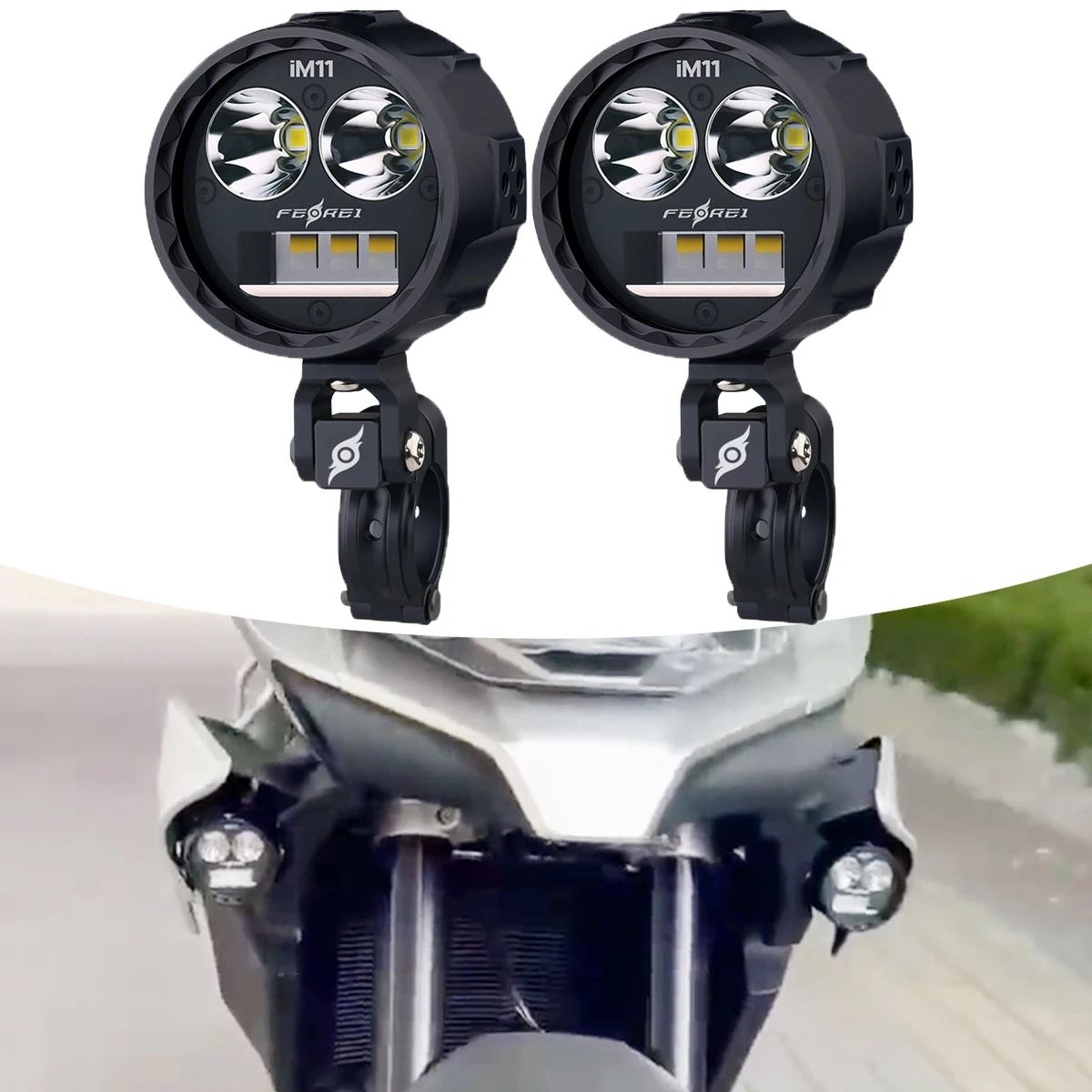 STLF Ferei IM11 Motorcycle LED Lighting System IPX8 Waterproof Explosion-proof 7000lm High/Low Beam for  950GS