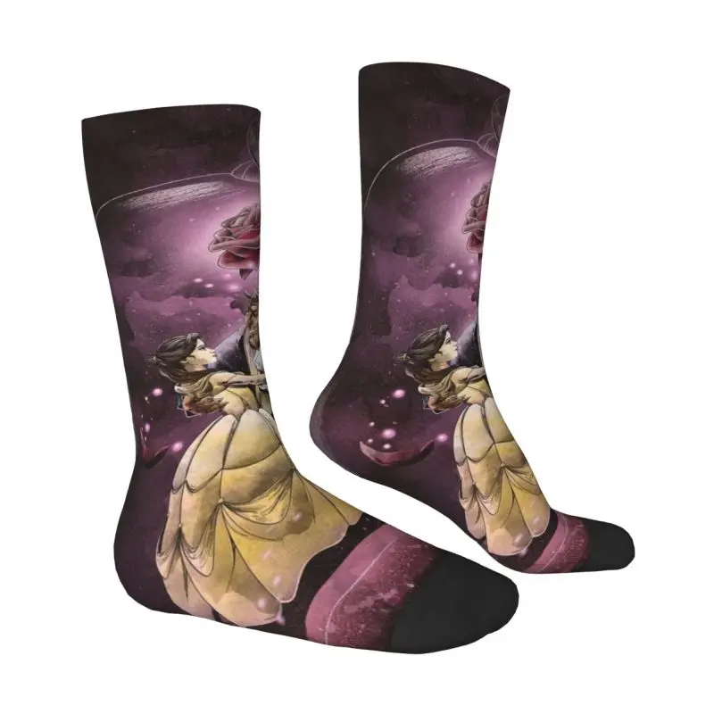 Beauty And The Beast Belle Princess Men Women Crew Socks Unisex Novelty Spring Summer Autumn Winter Dress Socks