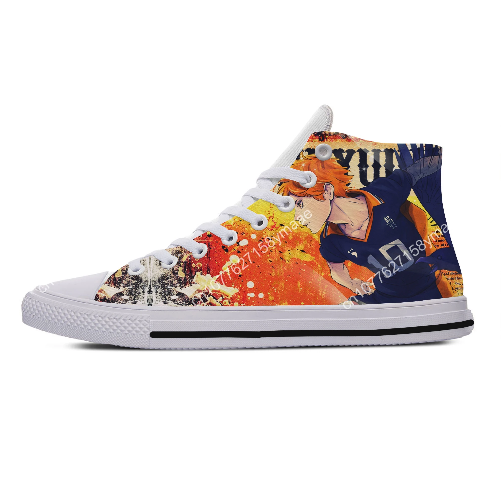 Hot Summer Man Women Casual Shoes Funny High Help Anime Haikyuu Volleyball Juvenile Leisure Walking Shoes Fashion Board Shoes