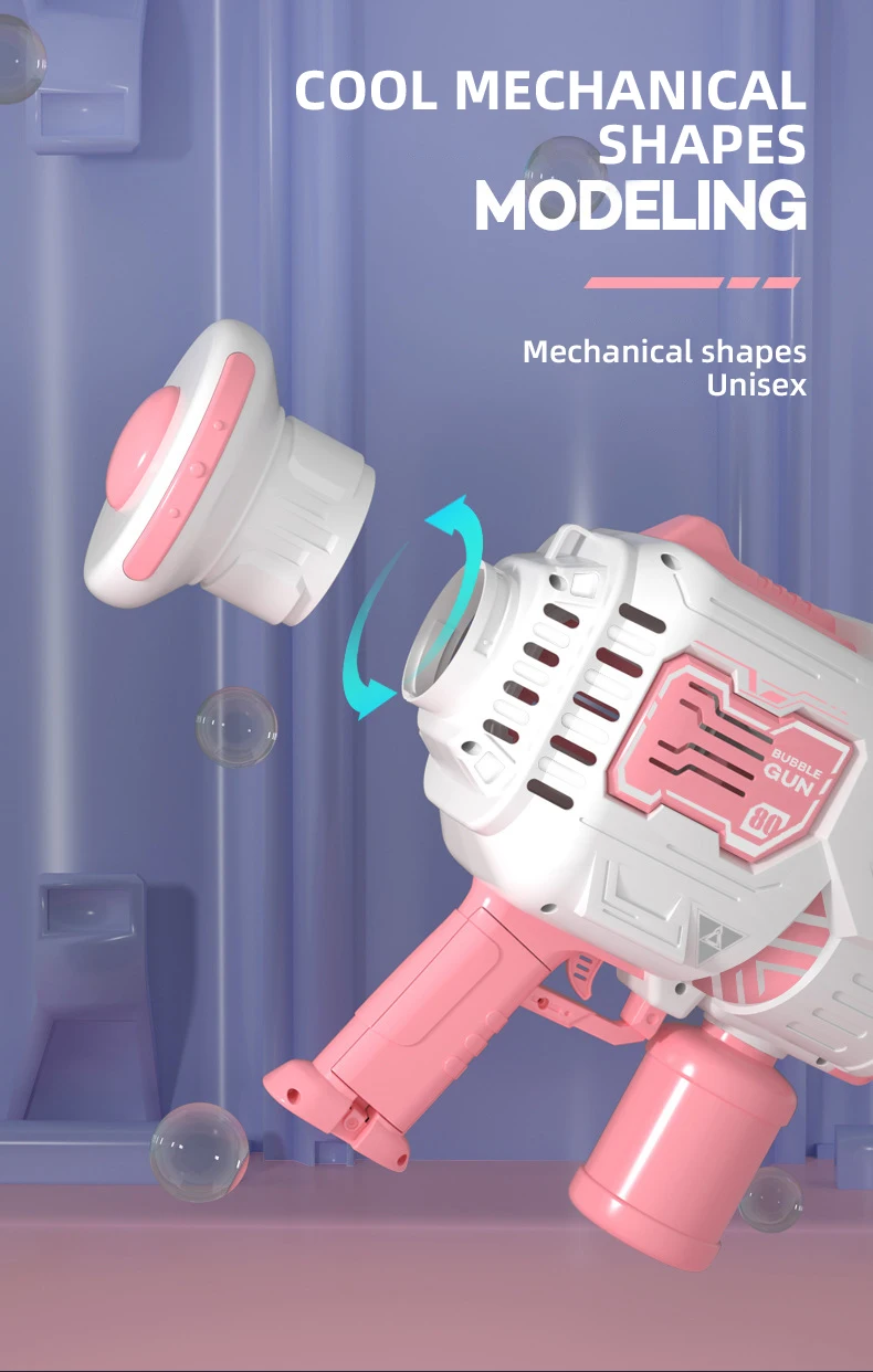 Volautomatisch 40-gaats Sky Star Bubble Gun Bubble Toy Kleurrijk blaaslicht Bubble Machine Outdoor Party Kerstcadeau