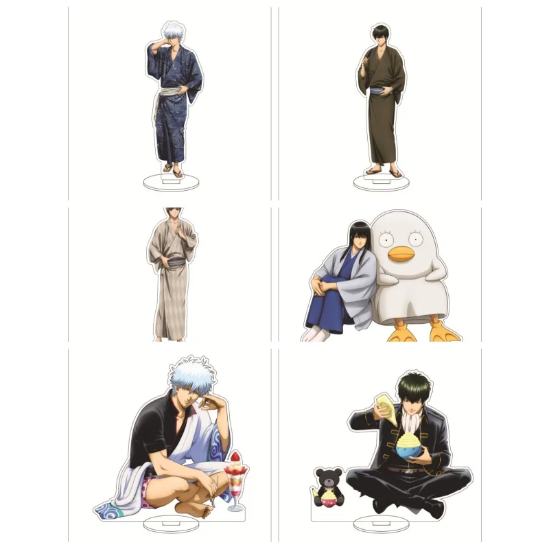 

Gintama Yorozuya Anime Gin-chan Figure Cosplay Plate Desk decoration Fans Desk Decor Plate HD Acrylic stand standing Gifts 15CM
