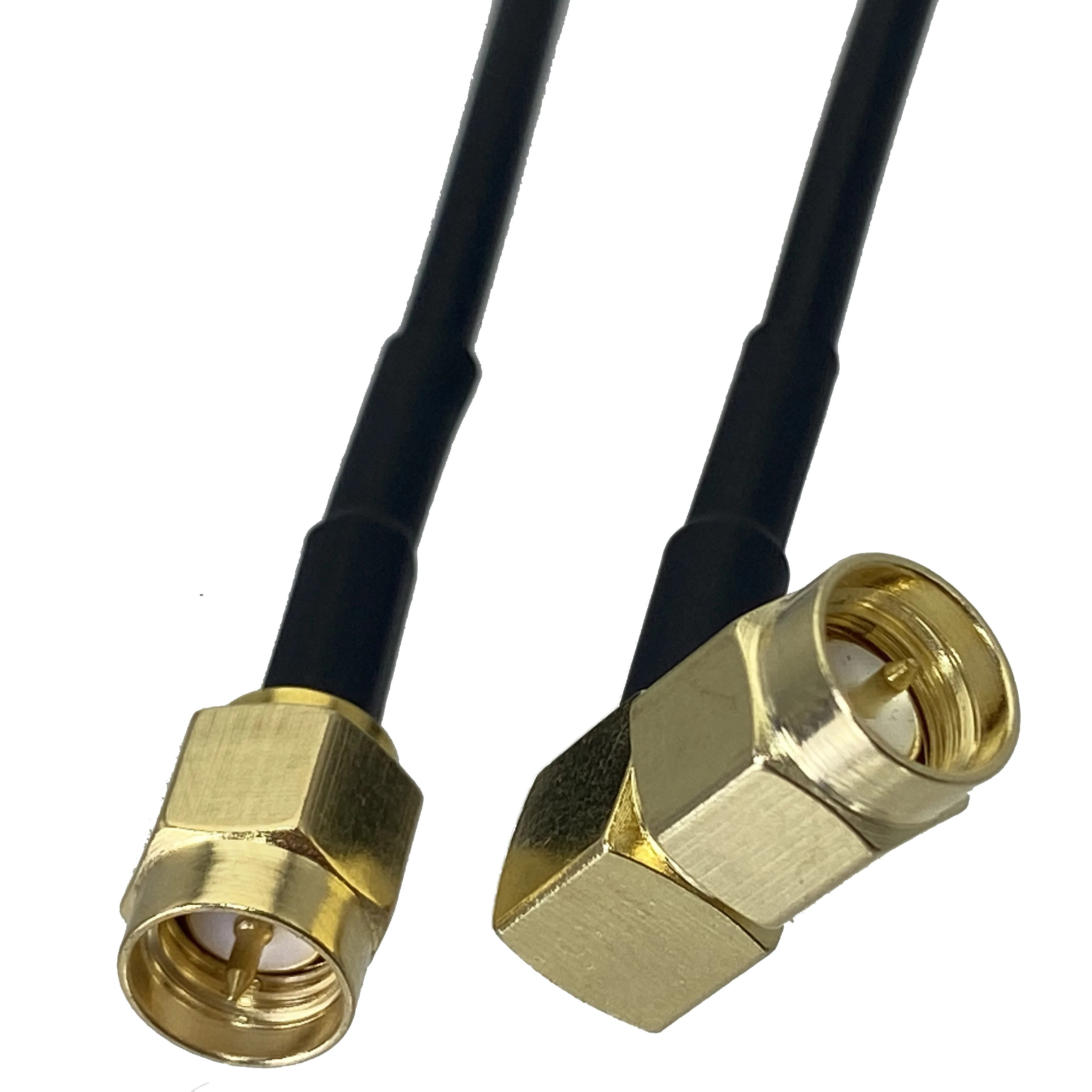 RG174 SMA to SMA RP SMA Male Plug & Female Jack Crimp Straight & Right Angle RF Coaxial Connector Pigtail Jumper Cable 4inch~3M