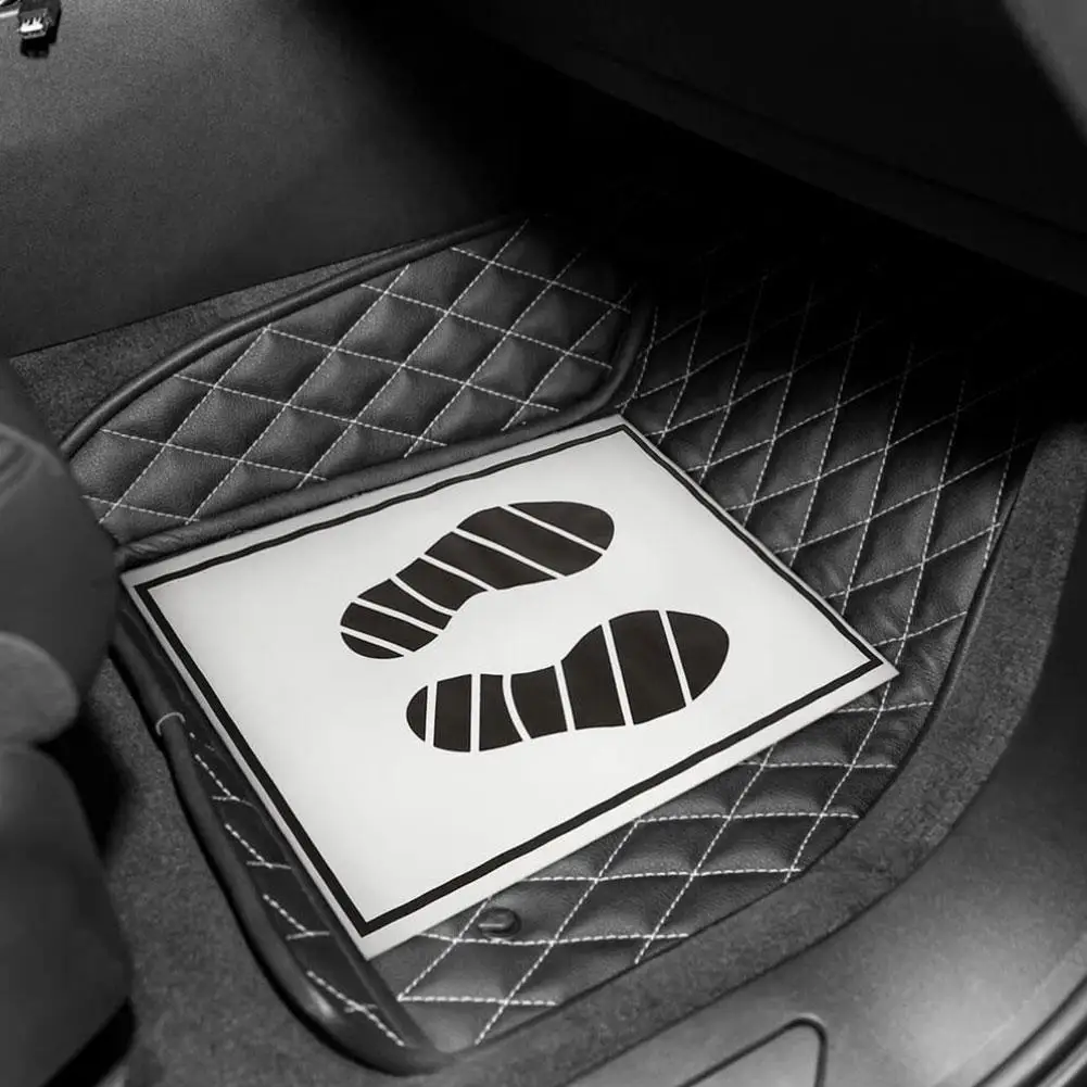 25/50/100Pcs Disposable Car Foot Mats Portable Paper Vehicle Folding Floor Mats Car Foot Pad Paper Anti-Dirty Car Accessories image 3