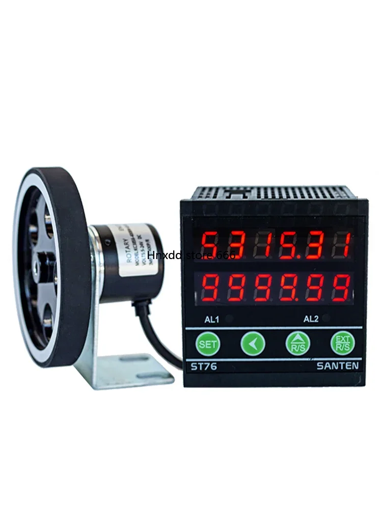 Roller type high-precision electronic digital display length counting meter counter