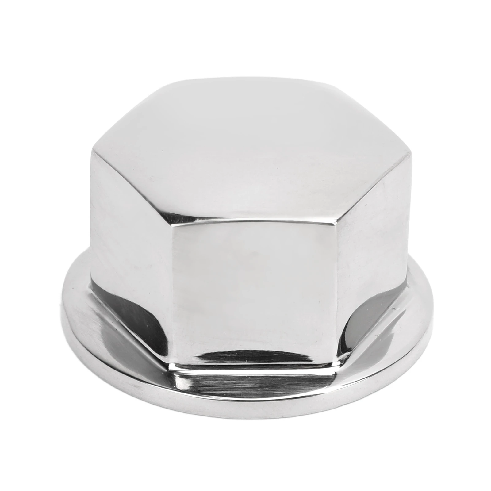 Steering Wheel Center Nut 15/8in‑18 High Gloss Mirror Polish 316 Stainless Steel for Verado Helms System