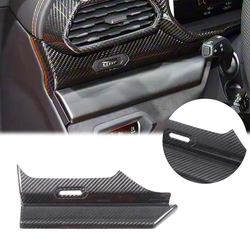 For 2018-2021 Lamborghini URUS Real Dry Carbon Fiber Car Dashboard Decorative Stickers Interior Stickers Auto Accessories