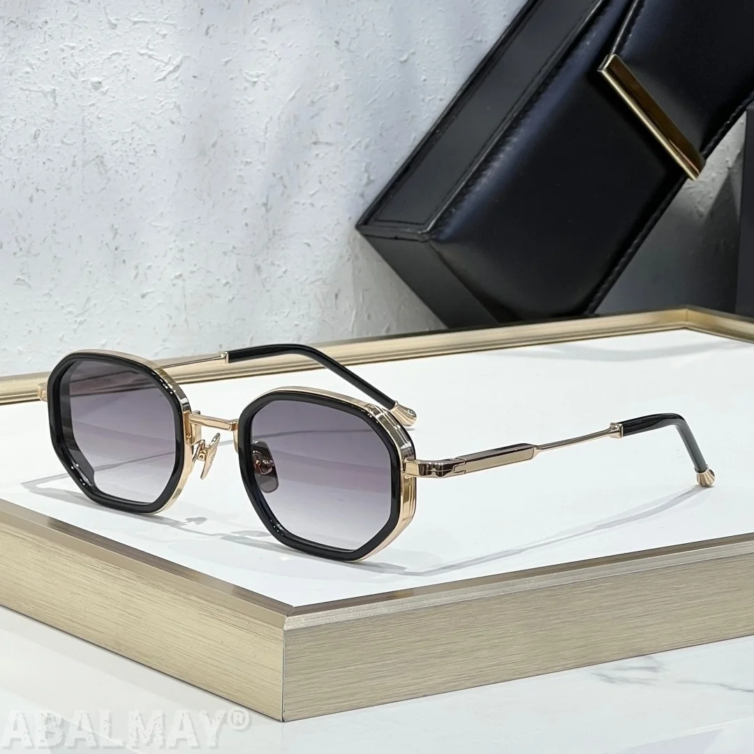 

JD Keaton 48-26 Top Quality Mens Sunglasses for Women Classic Punk Luxury Acetate Titanium UV400 Designer Sunglasses with box