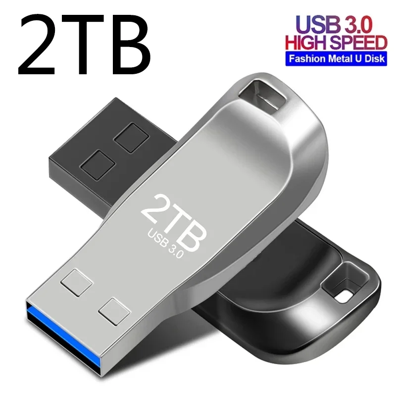 2TB Metal Usb 3.0 Pen Drive 2TB Usb Flash Drives 1TB High Speed Pendrive Waterproof Usb Flash Disk New Upgraded TYPE-C Adapter