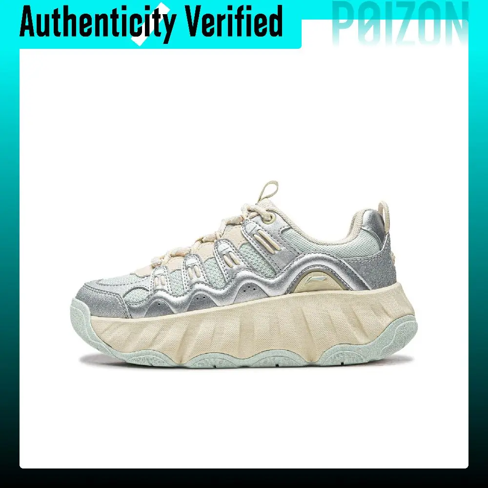 Li Ning Cookie Shoe Low top Casual Shoes Women's Silver Blue AGCW028-2