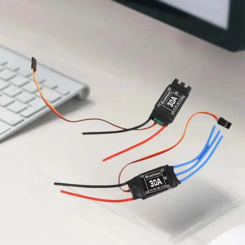 وحدة تحكم في السرعة بدون فرشاة 30 أمبير عالية الكفاءة مع قابس 5 فولت 3 أمبير UBEC وXT60 لطائرات بدون طيار RC FPV ومروحيات رباعية صغيرة. #3