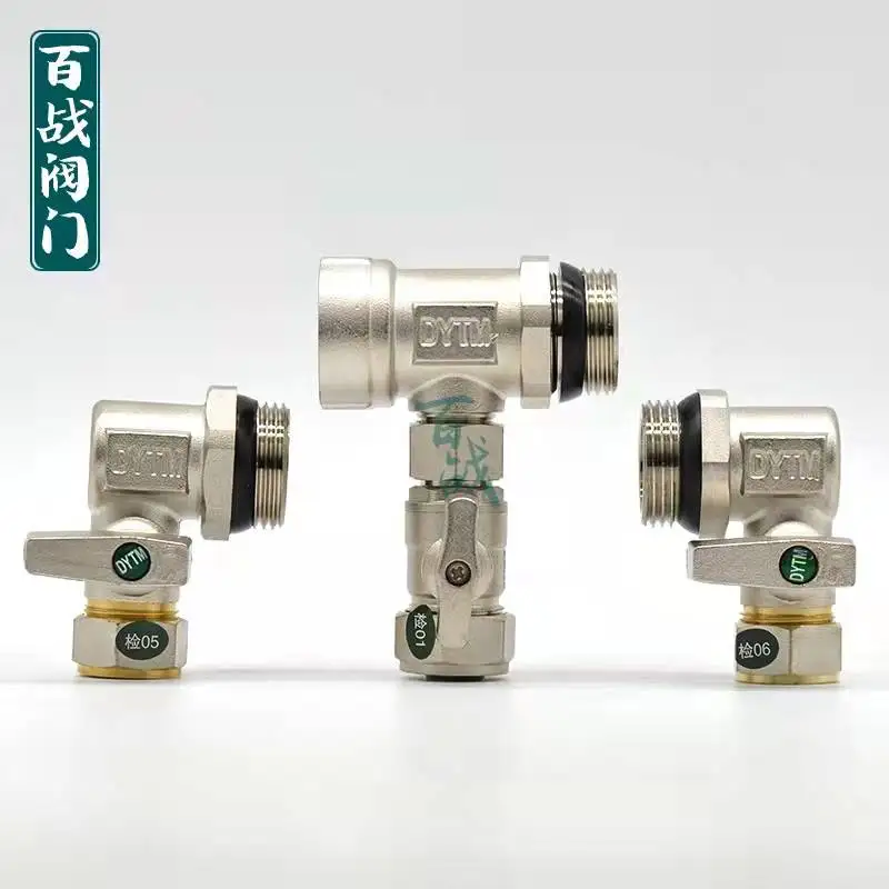 

Water distributor end ball valve inner and outer wire elbow live connection three-way valve tap water pipe fittings 1620 turn 1