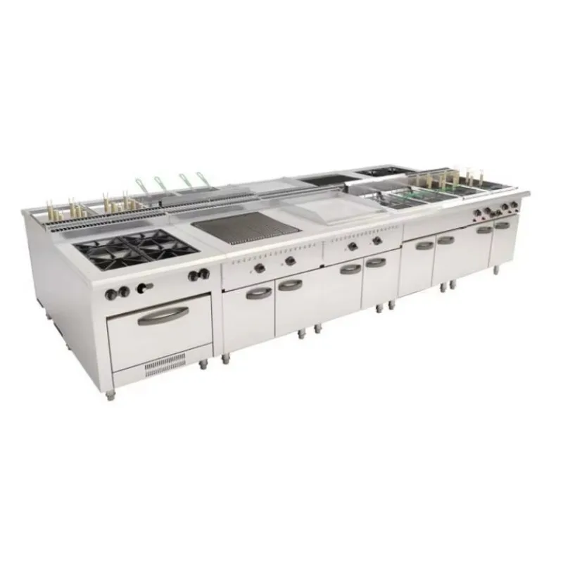 Custom Commercial Hotel Restaurant Supplies Heavy Duty Quality Stainless Steel 6  Burner Gas Stove with Oven