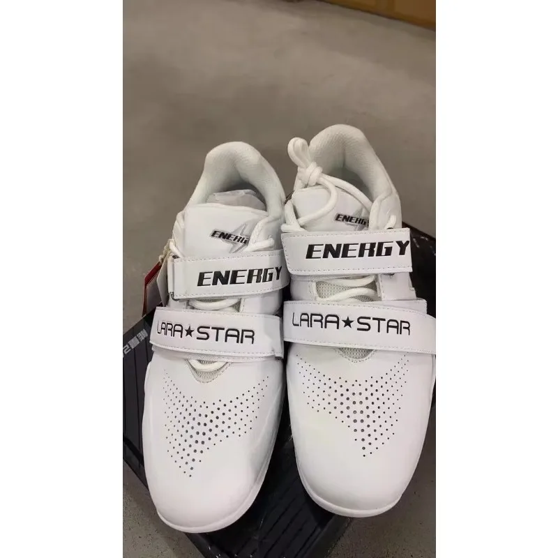 2026 Professional Indoor Strength Training Fitness Shoes Anti Slip Leather Strength Weightlifting Hard Pull Shoes