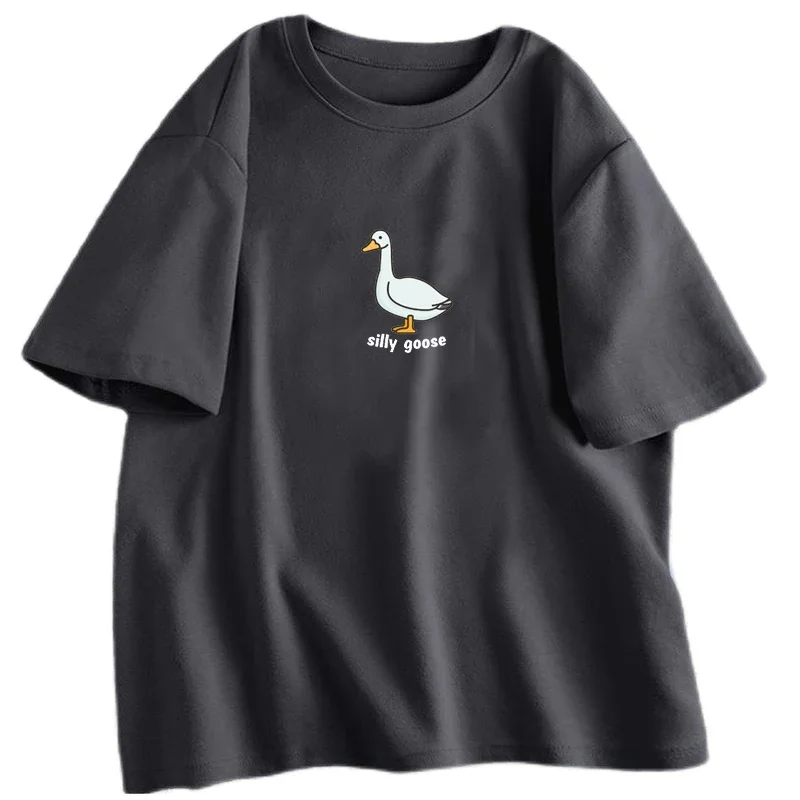 Silly Goose T-Shirt Women Trendy T Shirt Summer Short Sleeve Fuuny Goose Tshirts Tops Aesthetic Clothing women clothing Y2K top
