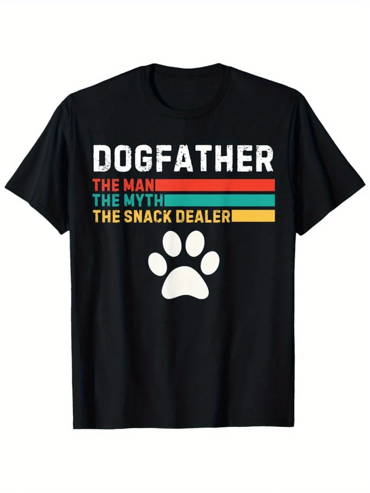 

Dogfather Vintage Graphic - "The Myth the Snack Dealer" Slogan pattern -100% cotton short-sleeved men's printed T-shirt.