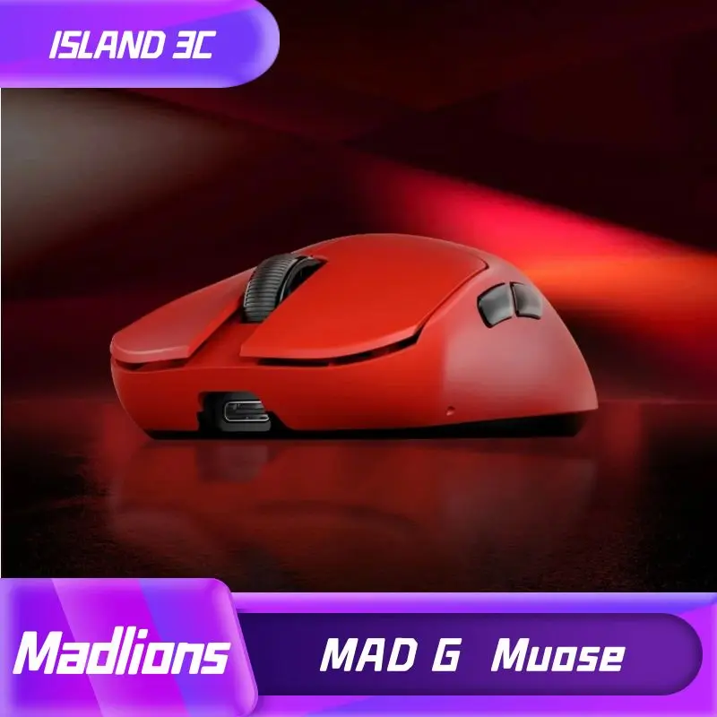 MADLIONS MAD G Max Wireless Mouse 2Mode 8KHz Nordic 52840 PAW3395 Lightweight Laptop Esports Gamer PC Gaming Mouse Gift