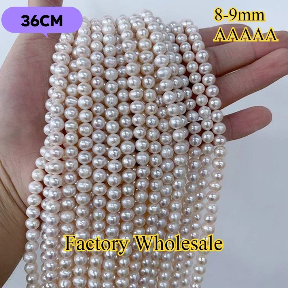 8-9mm AAAAAA Hot Sale  Quality Isolated Bead Wholesale Natural Freshwater Pearl Jewelry Make DIY Necklace Bracelet Women Gift