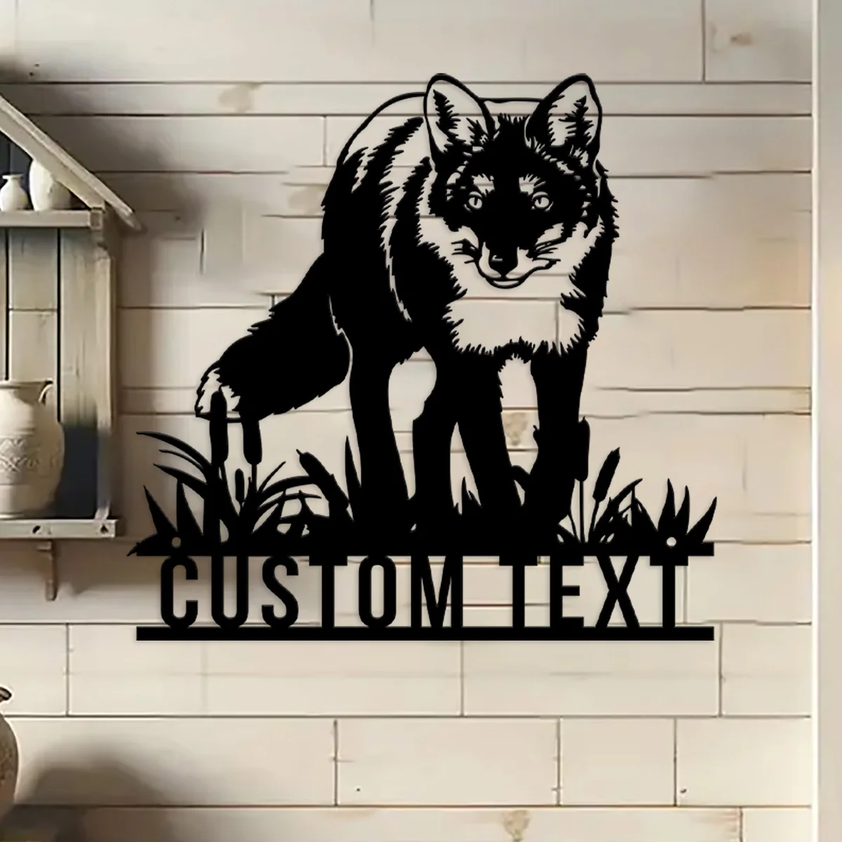 

Custom Fox Metal Wall Art Personalized Fox Lover Name Sign Home Decor Kid Nursery Decor Wild Animal Housewarming Birthday Gift