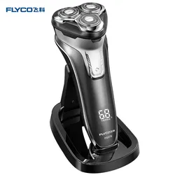 FLYCO Electric Shaver For Men Fast Charging Full Body Washable  Beard Trimmer Wet and dry Shaving Machine Electric Razor FS378