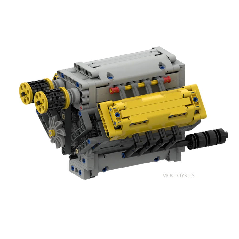 

Модуль GBC MOC, строительные блоки V8 со съемными крышками, технология двигателя, кирпичи, научная модель, сборка «сделай сам», креативные игрушки, подарок