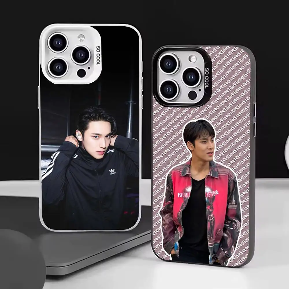 Чехол для телефона M-Mingyu M-Maestro IMD Цвет Серебристый корпус для IPhone 16, 15, 14, 13, 12, 11 Pro Max Plus
