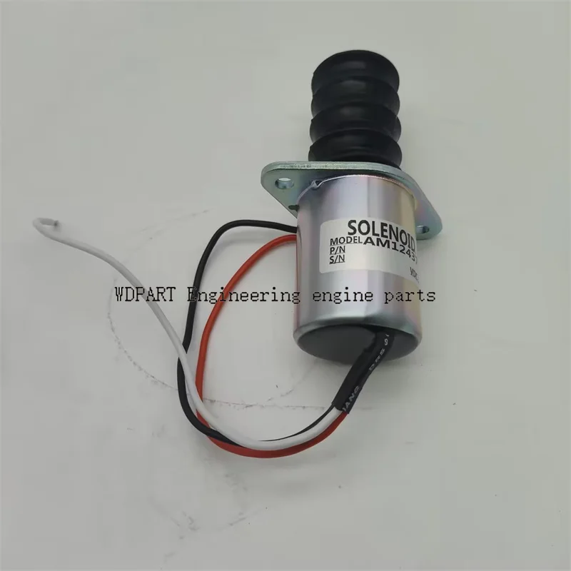 12V Fuel Shut Off Solenoid For John Deere 415 425 455 F915 F925 F935 AM124379 AM103337 AM102863 P610-A1V12 AM124377