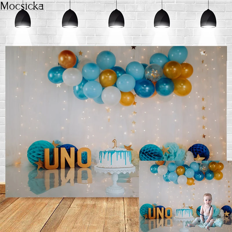 Mocsicka Newborn 1st Birthday Party Cake Smash Background Photography Boy Girl Balloon Decoration Studio Photo Prop Photozone