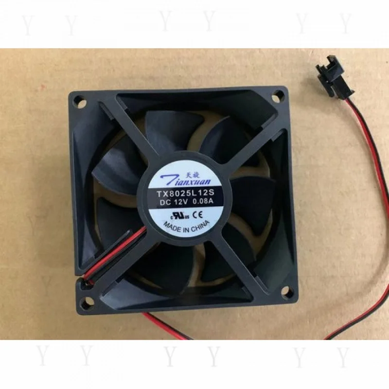 

Y+ 1pc For Tianxuan TX8025L12S 12V 0.08A 8025 8cm Ultra-quiet cooling fan