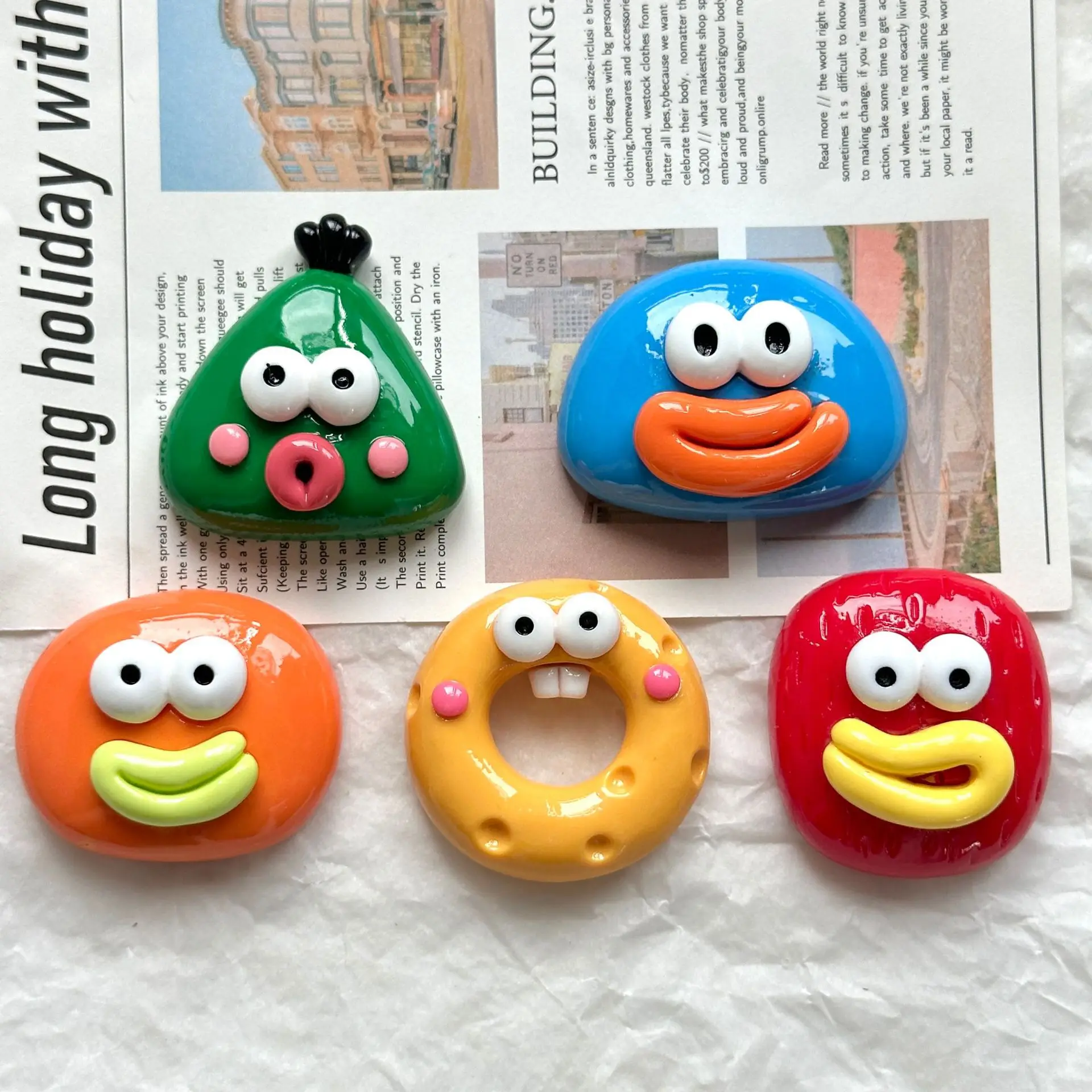 Новый мультфильм забавный колбаса рот DIY крем клей аксессуары аксессуары из смолы творчество