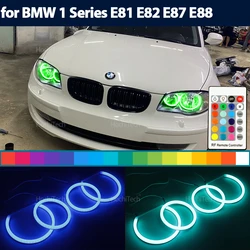 High Quality Headlight Cotton Multi-color RGB LED Angel Eyes Rings for BMW 1 Series E81 E82 E87 E88 Halogen Headlight Accessorie