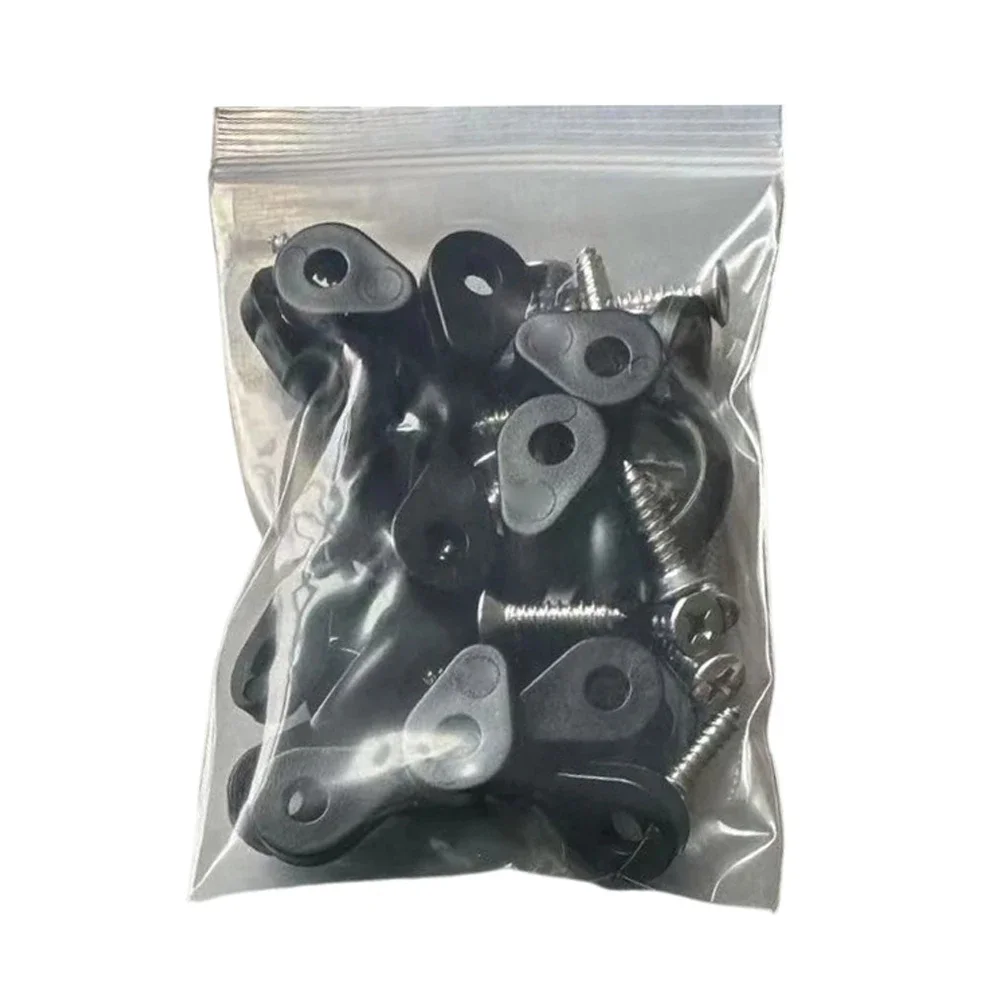 Stainless Steel Screw And Nylon Pad Eye Pack For Kayak Deck Rigging With 10 Loops And 20 Screws For Consistent Performance