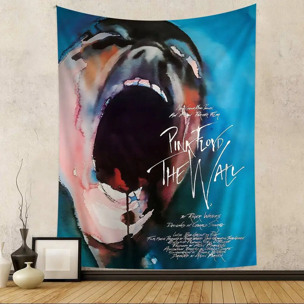 P-Pink F-Floyd-d روك باند أنيمي نسيج لغرفة المعيشة ديكور المنزل النوم ديكور المنزل